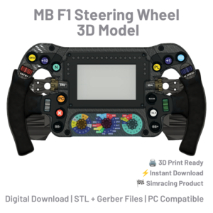 MB F1 Steering Wheel 3D Model | Digital Download