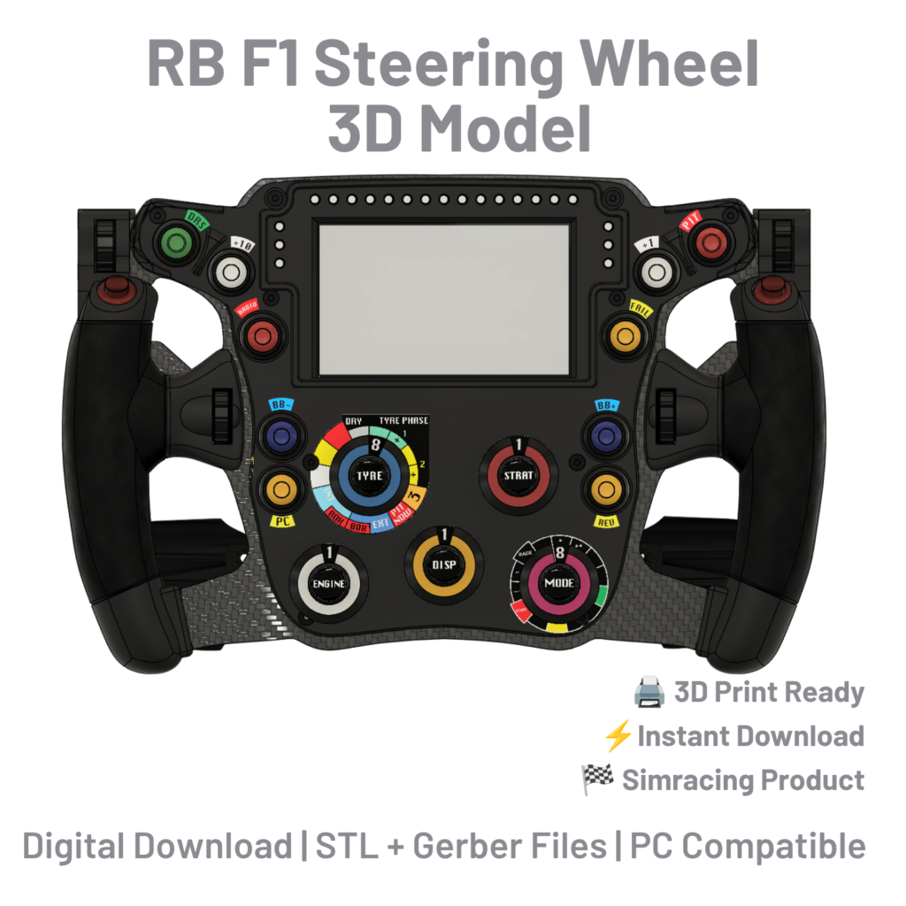 RB F1 Steering wheel 3D model